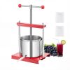 VEVOR 1.6 Gal/6L Fruit Wine Press, 2 Stainless Steel Barrels, Manual Juice Maker