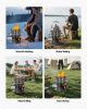 VEVOR Camping Rocket Stove, Wood Burning Portable Rocket Stove with Carrying Bag for Backpacking, SPCC Steel, Double Door, Burn Twigs