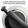 Stainless Steel Whistling Tea Kettle, 2.3 Quart, Silver