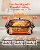 VEVOR Roaster Oven, 20QT Electric Roasting Pan, 150-450 F Adjustable Temperature Fast-Cooking Turkey Roaster, Turkey Oven with Self-Basting Lid