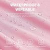 Textured Linen Table Cloth for Rectangle Table - Pink Tablecloths Rectangular Waterproof Wrinkle Free Wipeable Dining Table Cover for Spring Wedding B