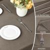 Textured Linen Table Cloth for Rectangle Tables - Mocha Tablecloths Rectangular Waterproof Wrinkle Free Wipeable Dining Table Cover for Spring Wedding