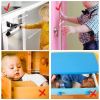 Child Safety Cabinet Locks - (10 Pack) Baby Proofing Latches to Drawer Door Fridge Oven Toilet Seat Kitchen Cupboard Appliance Trash Can with 3M Adhes