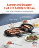VEVOR Hot Pot with Grill, 2200W 2-in-1 Electric Smokeless Grill and Hot Pot, Korean BBQ Shabu Shabu Hotpot with Separate Dual Temperature Control
