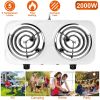 Portable Double Electric Burner, 2000W Even Heating with Independent Thermostat, Compact Hot Plate for College Dorms Small Apartments Campers